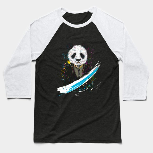 Panda Elegant Baseball T-Shirt by WilsonRojasa